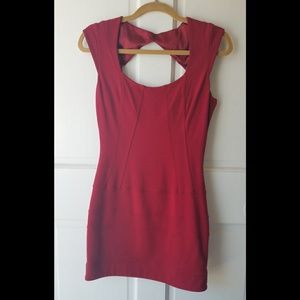 Short red BEBE dress